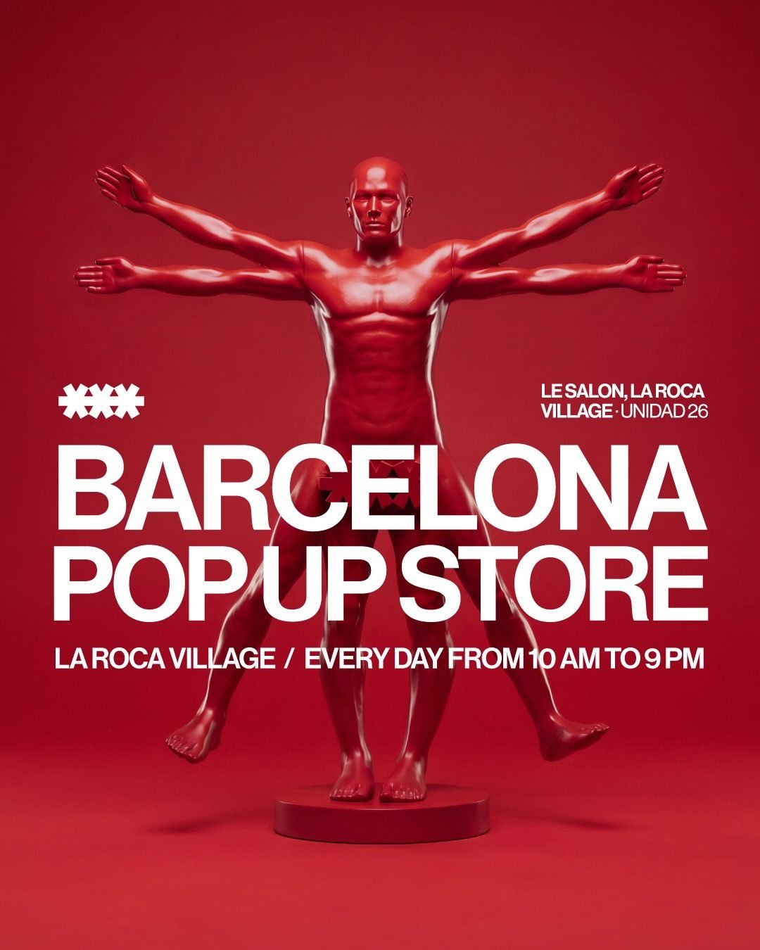 El cartel con el que MILFSHAKES ha anunciado su pop-up en Barcelona.